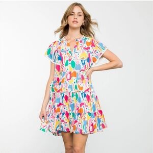 THML Splash Of Color Dress Sz S NWT